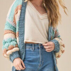 Altar'd State chunky multicolor cardigan XS